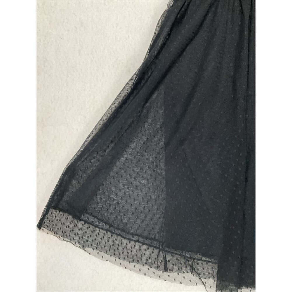 Disney Snow White Black Lace Rose Applique Dress M Goth Fairy Costume Wednesday - Picture 4 of 14